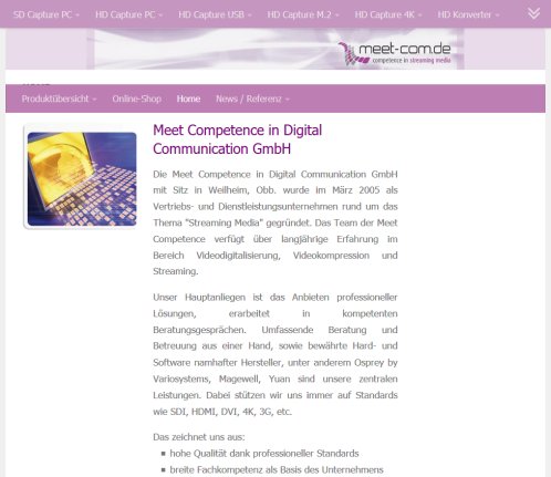meet com.de   competence in streaming media und 3D Anwendungen in Digital Communication GmbH öffnungszeit