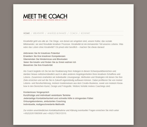MEET THE COACH Erfahrung MEET THE COACH Öffnungszeit