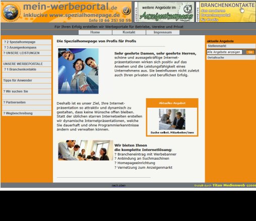Spezialhomepage Home Titan I.V.u.B GmbH &ouml;ffnungszeit