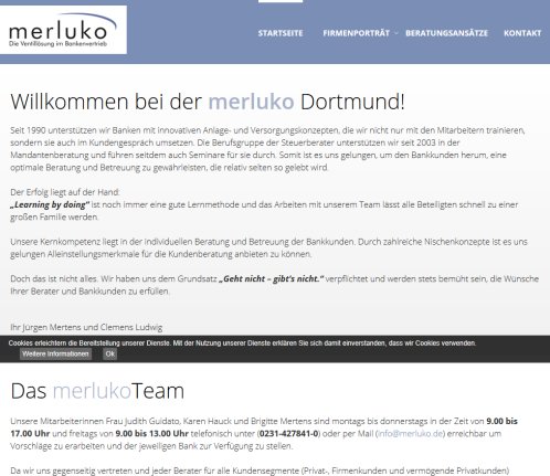 Merluko   Die Ventill&ouml;sung im Bankbetrieb  &ouml;ffnungszeit