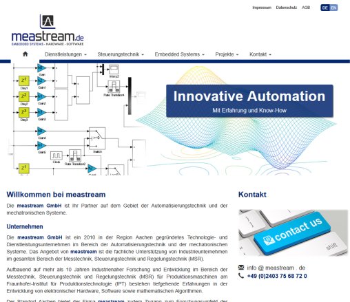 meastream   Ihr Partner auf dem Gebiet der Automatisierungstechnik  öffnungszeit