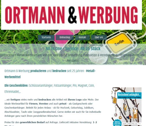 Ortmann & Werbung  Metall Werbeartikel   Startseite  öffnungszeit