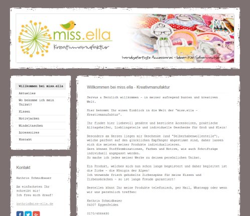 miss.ella   Kreativmanufaktur   handgefertigte Accessoires & Ideen + Material für Selbermacher  öffnungszeit