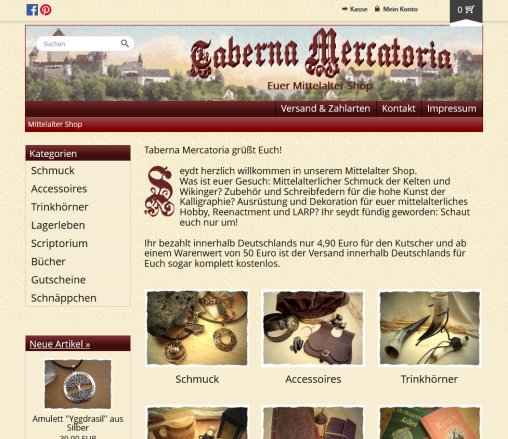 Mittelalter Shop   Taberna Mercatoria   öffnungszeit