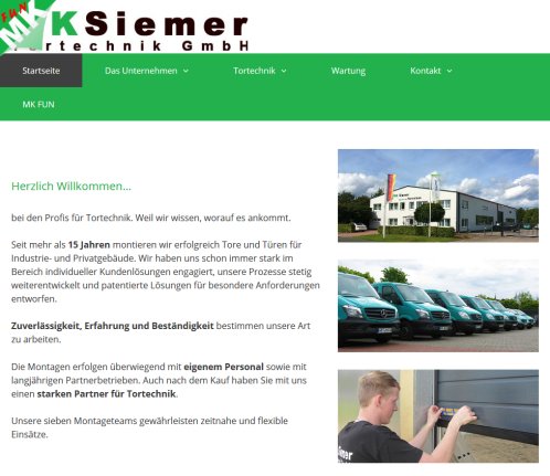 MK Siemer   Garagentore Sektionaltore Schnelllauftore Schiebetore Stapeltore Torantriebe Industrietore Feuerschutztore Überladebrücken MK Siemer Tortechnik GmbH öffnungszeit