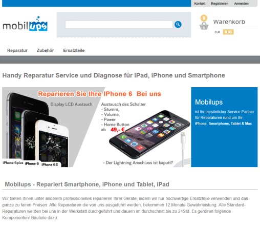 Reparatur Service iPhone  Smartphones und Tablets  öffnungszeit