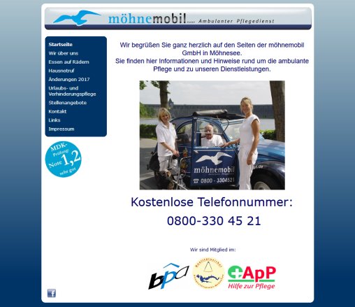www.moehnemobil.de   Startseite Möhnemobil ambulanter Pflegedienst GmbH öffnungszeit