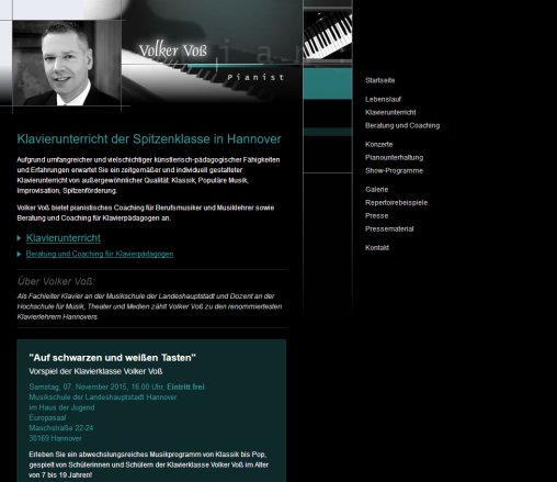 Klavierunterricht in Hannover mit dem Pianisten und Diplomklavierlehrer Volker Voß Erfahrung Klavierunterricht in Hannover mit dem Pianisten und Diplomklavierlehrer Volker Voß öffnungszeit