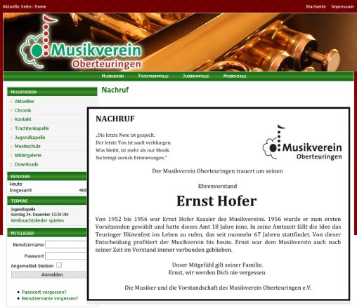 Musikverein Oberteuringen e.V.   Startseite  öffnungszeit