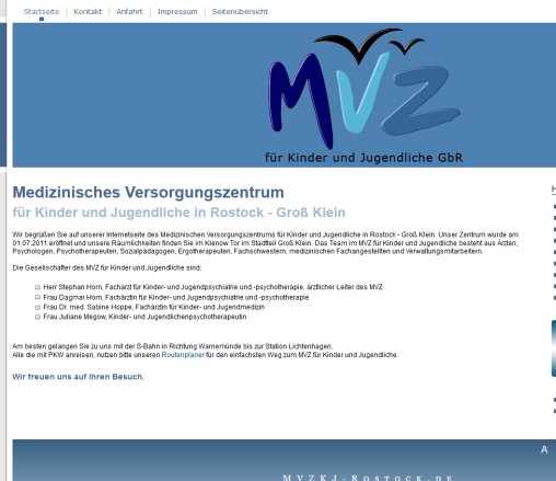 Startseite   Medizinischen Versorgungszentrum für Kinder und Jugendliche in Rostock MVZ für Kinder und Jugendliche GbR öffnungszeit