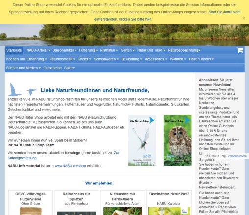 NABU Natur Shop Naturschutz Produkte | Produkte rund um die Natur Naturführer Vögel Nisthilfen Naturbeobachtung   öffnungszeit