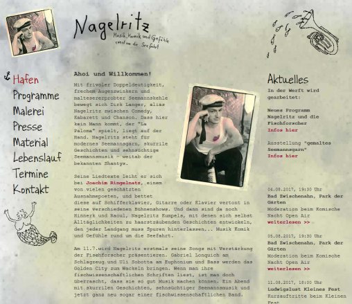 Nagelritz der singende und musizierende Seemann  öffnungszeit