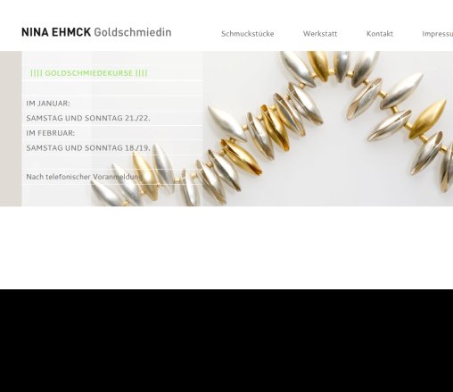 NINA EHMCK   Goldschmiedin in München | Goldschmiedekurse in München  öffnungszeit