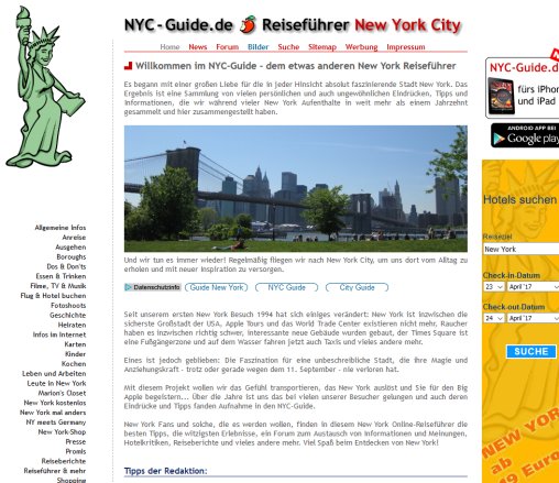 Willkommen bei dem etwas anderen New York Reiseführer | NYC Guide.de  öffnungszeit