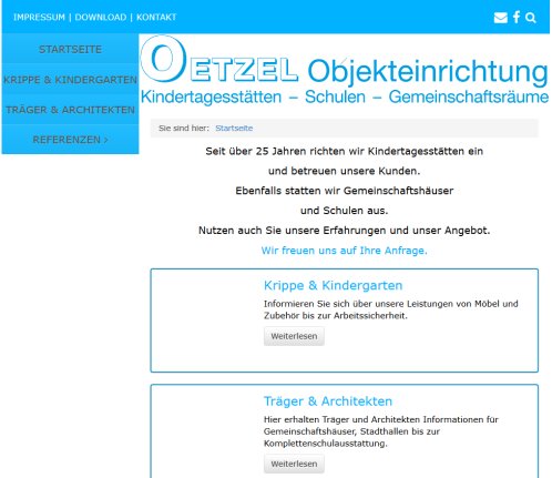 Einrichtung von Kindertagesstätten OETZEL Objekteinrichtung   OETZEL Objekteinrichtung  öffnungszeit
