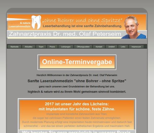 Zahnarztpraxis Dr. med. Olaf Peterseim   Mühlhausen  öffnungszeit