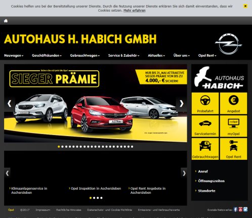 Opel   Autohaus H. Habich GmbH   Startseite Autohaus H. Habich GmbH &ouml;ffnungszeit
