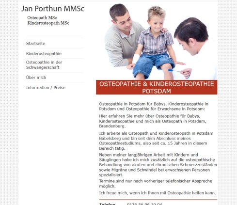 Osteopathie und Kinderosteopathie Potsdam öffnungszeit