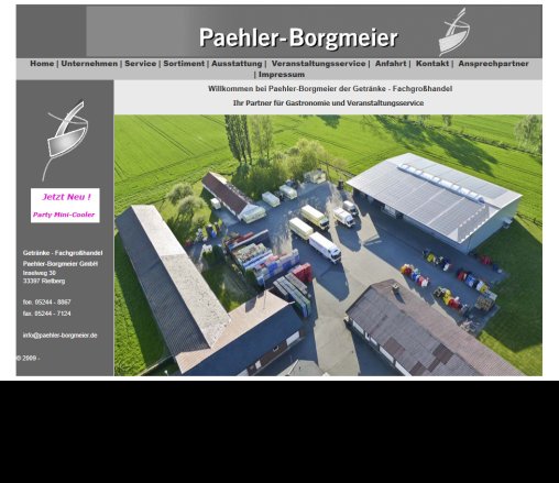 Paehler Borgmeier GmbH   Getränke   Fachgroßhandel Paehler Borgmeier GmbH öffnungszeit