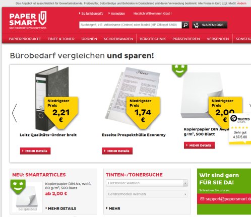 Bürobedarf clever vergleichen und sparen – mit Papersmart.de Papersmart GmbH öffnungszeit