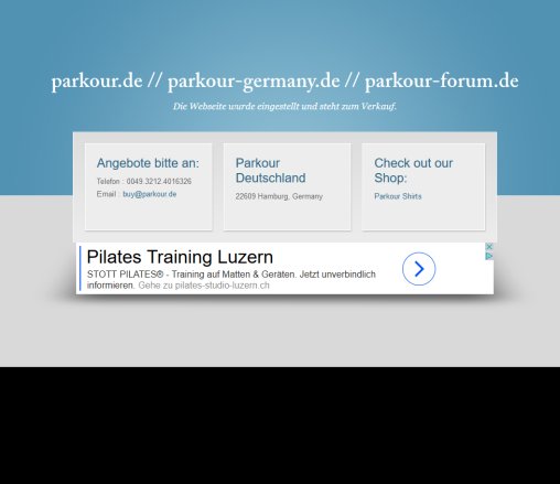Parkour Germany   öffnungszeit