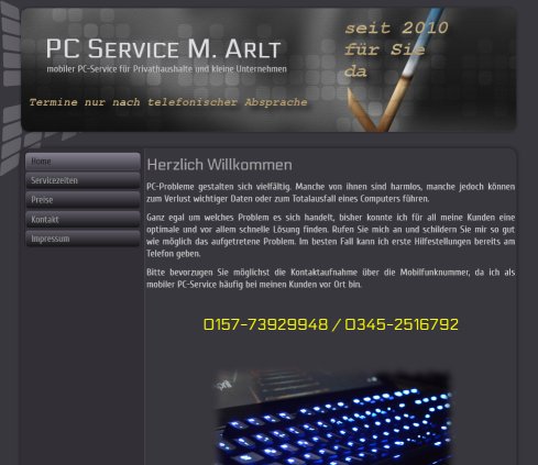 PC Service M. Arlt   preiswerter mobiler 24h PC Service und PC Notdienst in Halle   preiswertes Webdesign  öffnungszeit