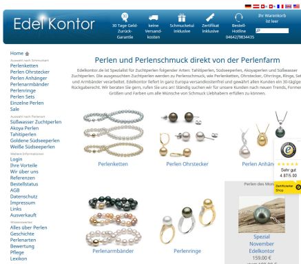 Perlen & Perlenschmuck aus Zuchtperlen   Perlenkette  Perlen Ohrstecker & Armbänder  öffnungszeit