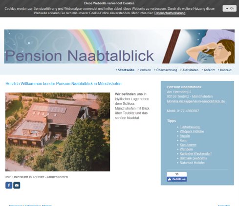 Hotel Pension Übernachtung Naabtalblick Teublitz  Münchshofen Städtedreieck   Pension Naabtalblick Münchshofen  öffnungszeit