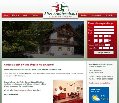 Pension Altes Schützenhaus in Oberaudorf | Übernachtung im schönen Inntal   öffnungszeit