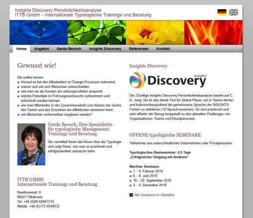 Insights Discovery Persönlichkeitsanalyse   Seminare von Gerda Bensch ITTB GmbH öffnungszeit