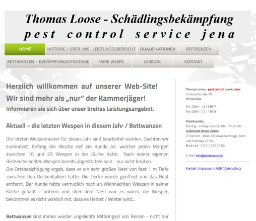 Pest Control Service   Home  öffnungszeit