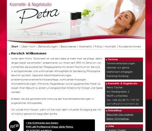 Kosmetik Nagelstudio Petra: Startseite Erfahrung Kosmetik Nagelstudio Petra: Startseite Öffnungszeit