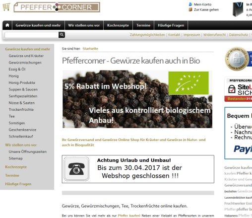 Gewürzversand | (Bio) Gewürze kaufen bei Pfeffercorner | Teeversand Erfahrung Gewürzversand | (Bio) Gewürze kaufen bei Pfeffercorner | Teeversand Öffnungszeit