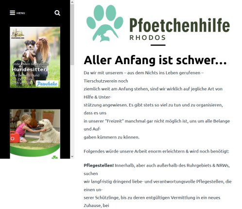 ** Tierschutzverein PfötchenHilfe Rhodos e.V.   Tierschutz  Tierhilfe & Tiervermittlung ** PfötchenHilfe Rhodos e.V. öffnungszeit