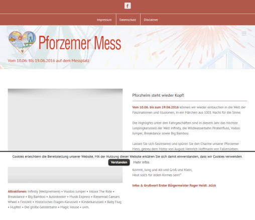 Pforzemer Mess | 10.06.   19.06.2016 auf dem Messplatz Pforzheim Fritz & Ariane Haas GbR &ouml;ffnungszeit