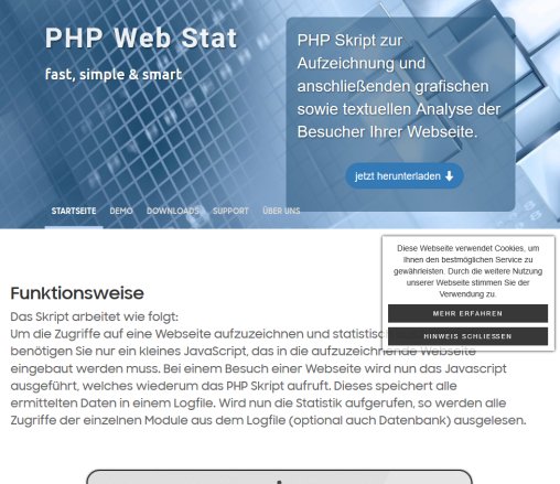 PHP Webseiten Statistik mit Counter ohne Datenbank oder mit MySQL Erfahrung PHP Webseiten Statistik mit Counter ohne Datenbank oder mit MySQL Öffnungszeit
