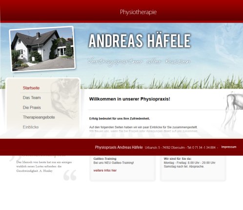 Physiopraxis Andreas Häfele | Obersulm Erfahrung Physiopraxis Andreas Häfele | Obersulm öffnungszeit