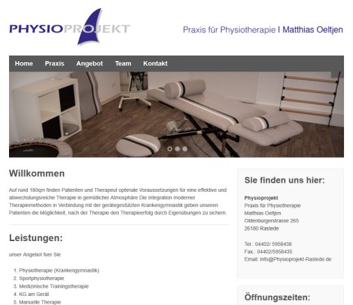 Physioprojekt Rastede  öffnungszeit