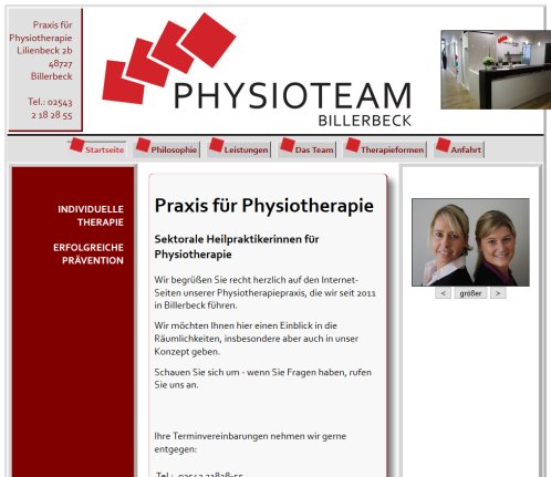 PHYSIOTEAM BILLERBECK   Praxis für Physiotherapie  öffnungszeit