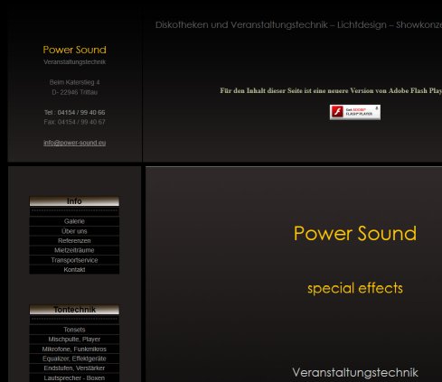 Power Sound Veranstaltungstechnik Erfahrung Power Sound Veranstaltungstechnik Öffnungszeit