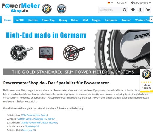 Powermetershop Stages Powermeter Berlin