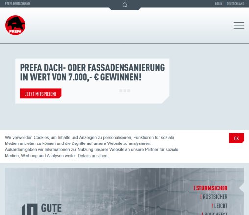 PREFA Das Dach stark wie ein Stier! Dächer Fassaden mehr www.prefa.de PREFA GmbH Erfahrung PREFA Das Dach stark wie ein Stier! Dächer Fassaden mehr www.prefa.de PREFA GmbH Öffnungszeit