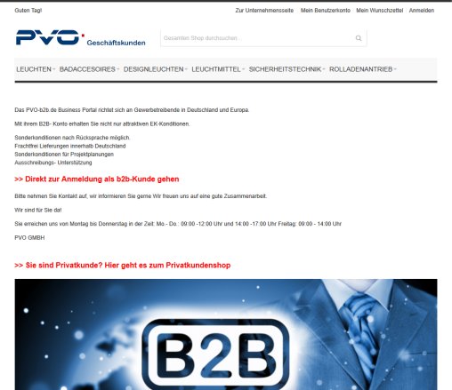 PVO b2b.de Business Portal PVO GmbH Erfahrung PVO b2b.de Business Portal PVO GmbH Öffnungszeit