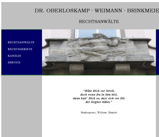 DR. OBERLOSKAMP · WEIMANN · BRINKMEIER Rechtsanwälte  öffnungszeit