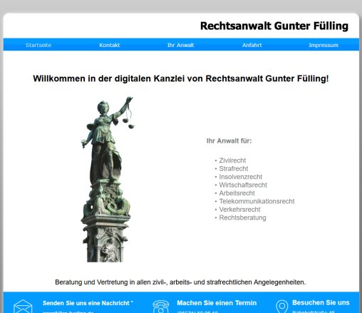 Rechtsanwalt Gunter F&uuml;lling  Hofgeismar  &ouml;ffnungszeit