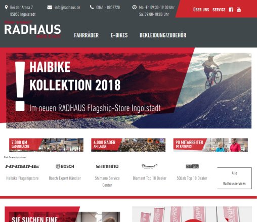 RADHAUS.de   Der Onlineshop für Fahrräder  Fahrradzubehör   bekleidung &  teile  öffnungszeit