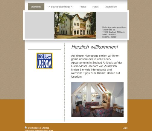 Reba Appartement Haus  17419 Ostseeheilbad Ahlbeck  öffnungszeit