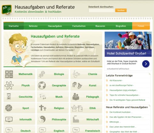 Referate   Hausaufgaben   Facharbeiten   Klausuren   Biografien  öffnungszeit