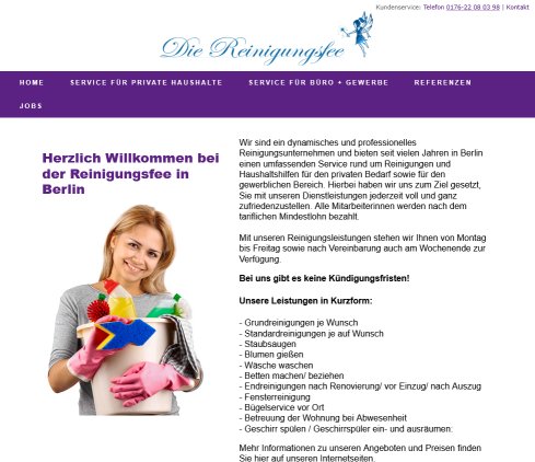 Die Reinigungsfee Reinigungsservice in Berlin/Brandenburg Erfahrung Die Reinigungsfee Reinigungsservice in Berlin/Brandenburg Öffnungszeit