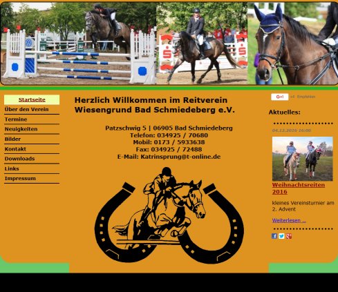 Startseite   Reitverein  Wiesengrund Bad Schmiedeberg e.V. | Springreiten | Dressurreiten | Voltigieren Reitverein Wiesengrund Bad Schmiedeberg e.V. öffnungszeit